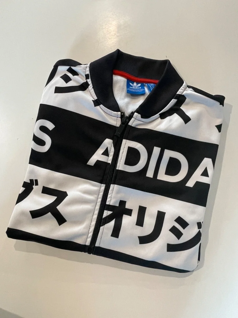 Adidas Originals | Japanese Script | Bomber Jacket | Black & White | XS
